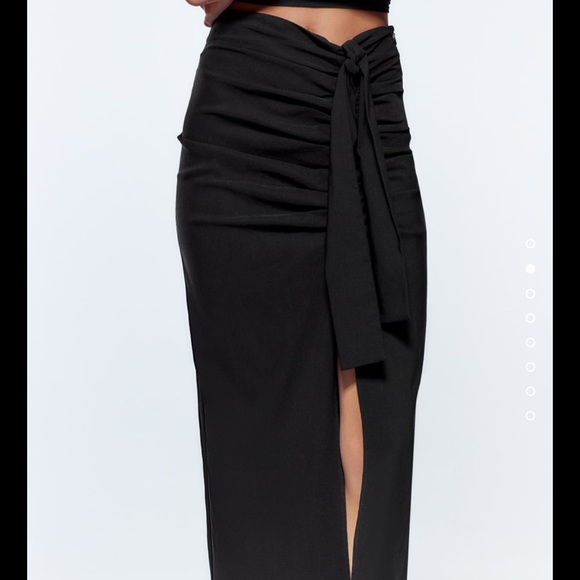 Zara Bow Midi Bodycon Skirt - Picture 3 of 4